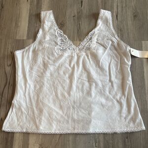 NWT Vintage Wonder Maid Cotton Lace Trim Cami Made In uSA Size 40